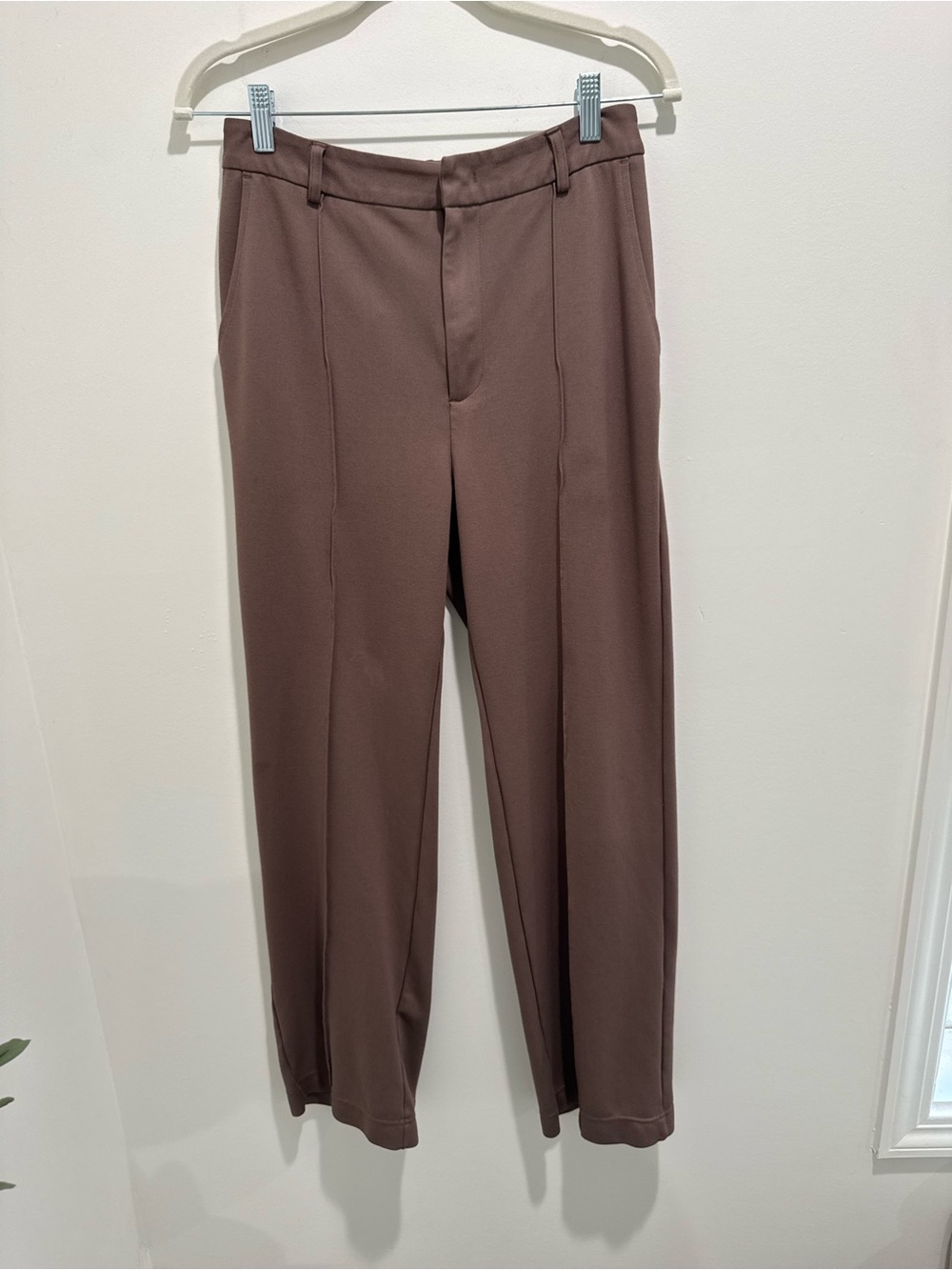 Halara High Waisted Wide Leg Work Pants Brown Pull-On Office Career Pants Medium - Picture 2 of 9